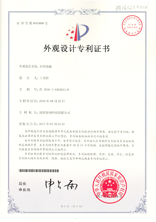 外观专利-异形齿轮_尊龙凯时-关于尊龙凯时